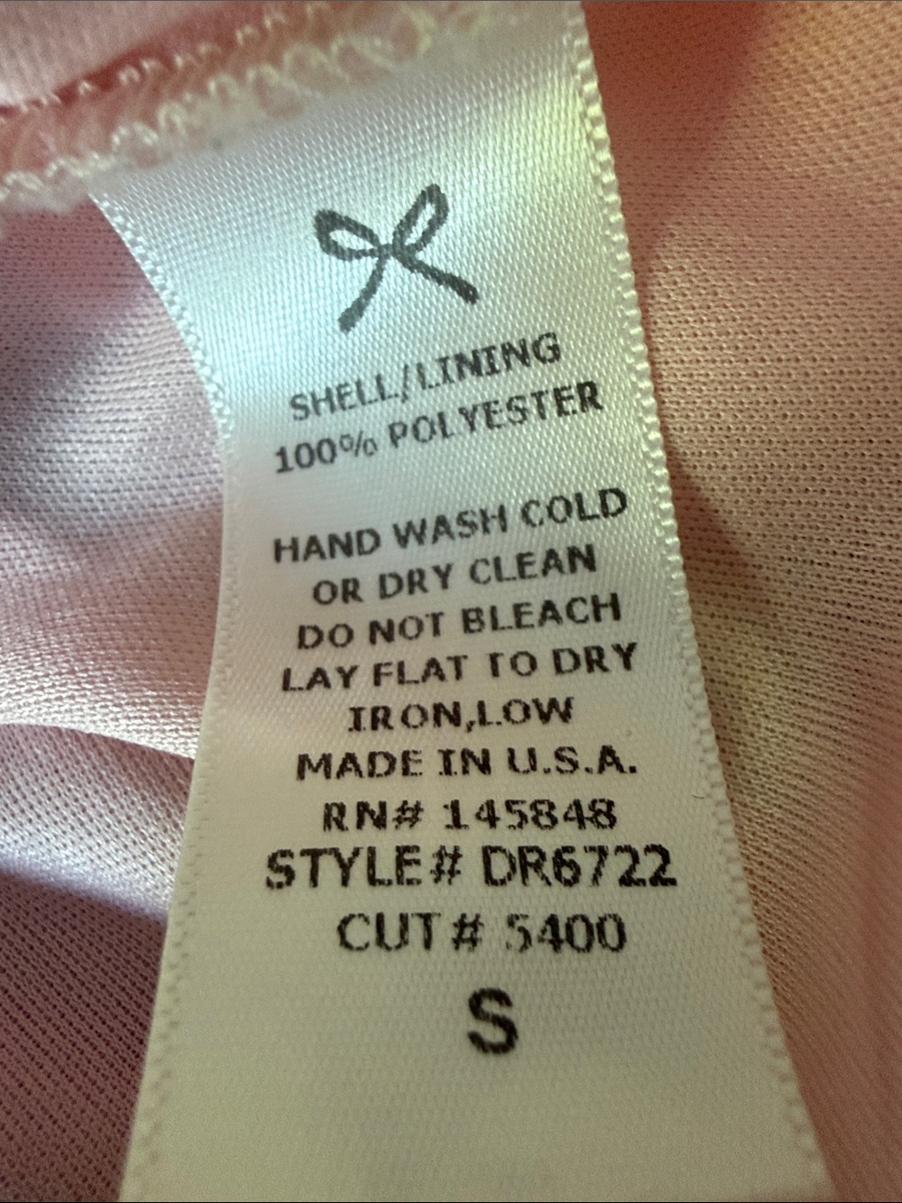 Everly Pink Floral Dress with Red, Yellow & Green Accents Small - Picture 8 of 8